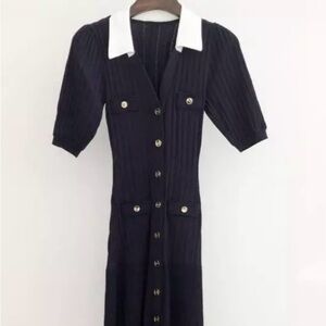 Knit collared dress, very similar to Sandro dress